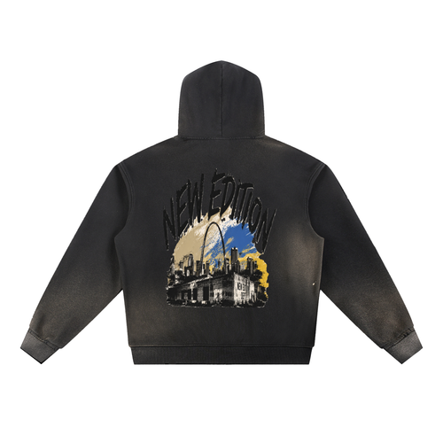 *New Edition* BrandSun Fade Frayed Fleece Hoodie