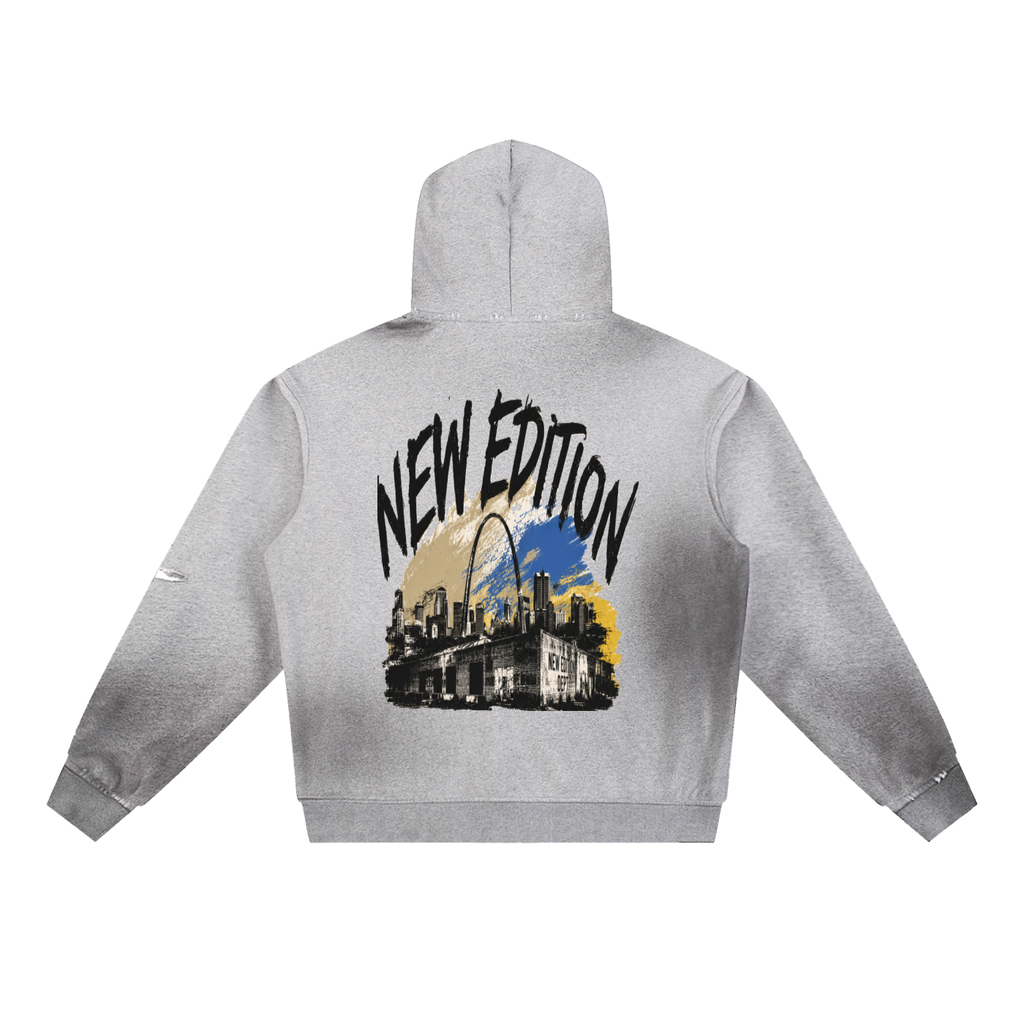 *New Edition* BrandSun Fade Frayed Fleece Hoodie