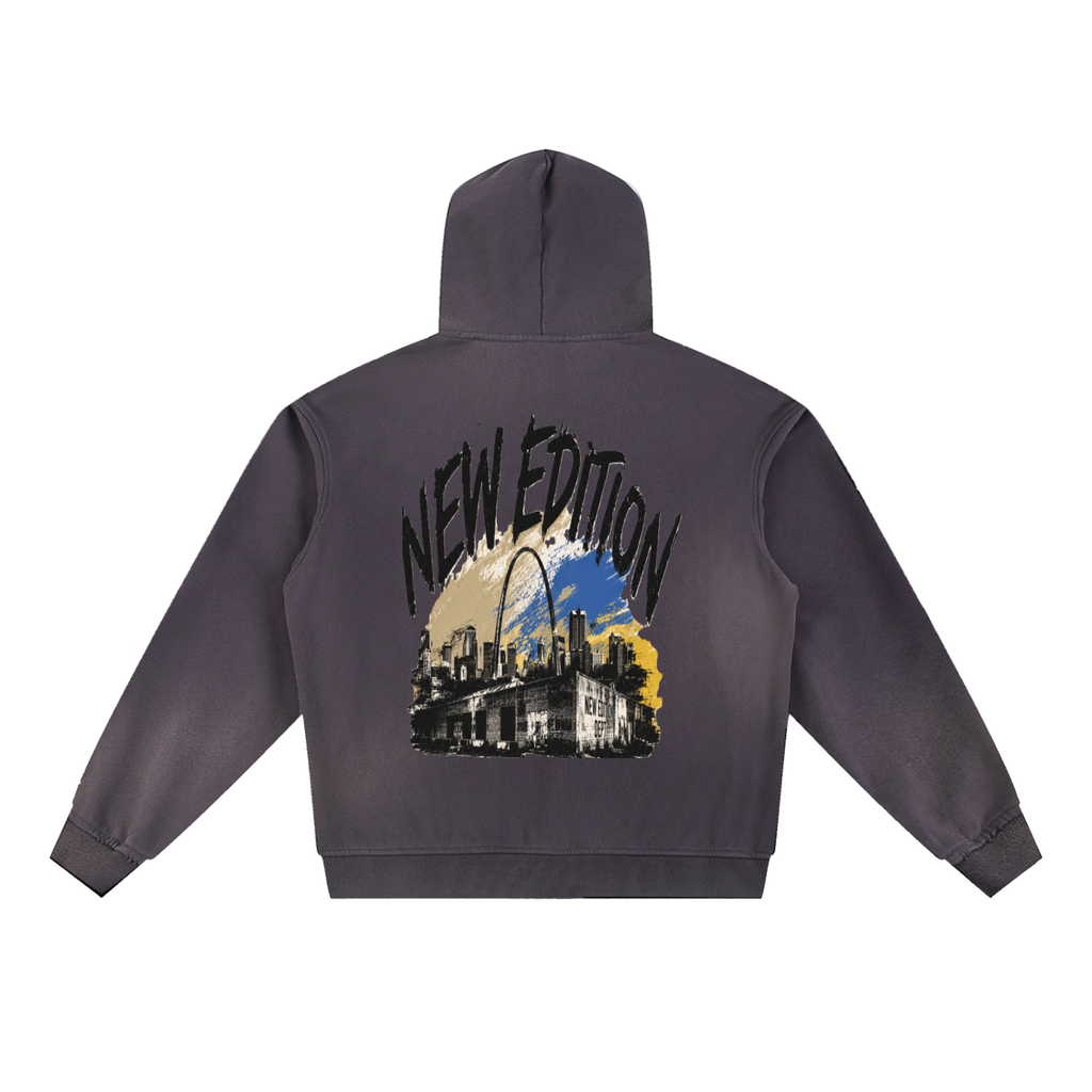 *New Edition* BrandSun Fade Frayed Fleece Hoodie