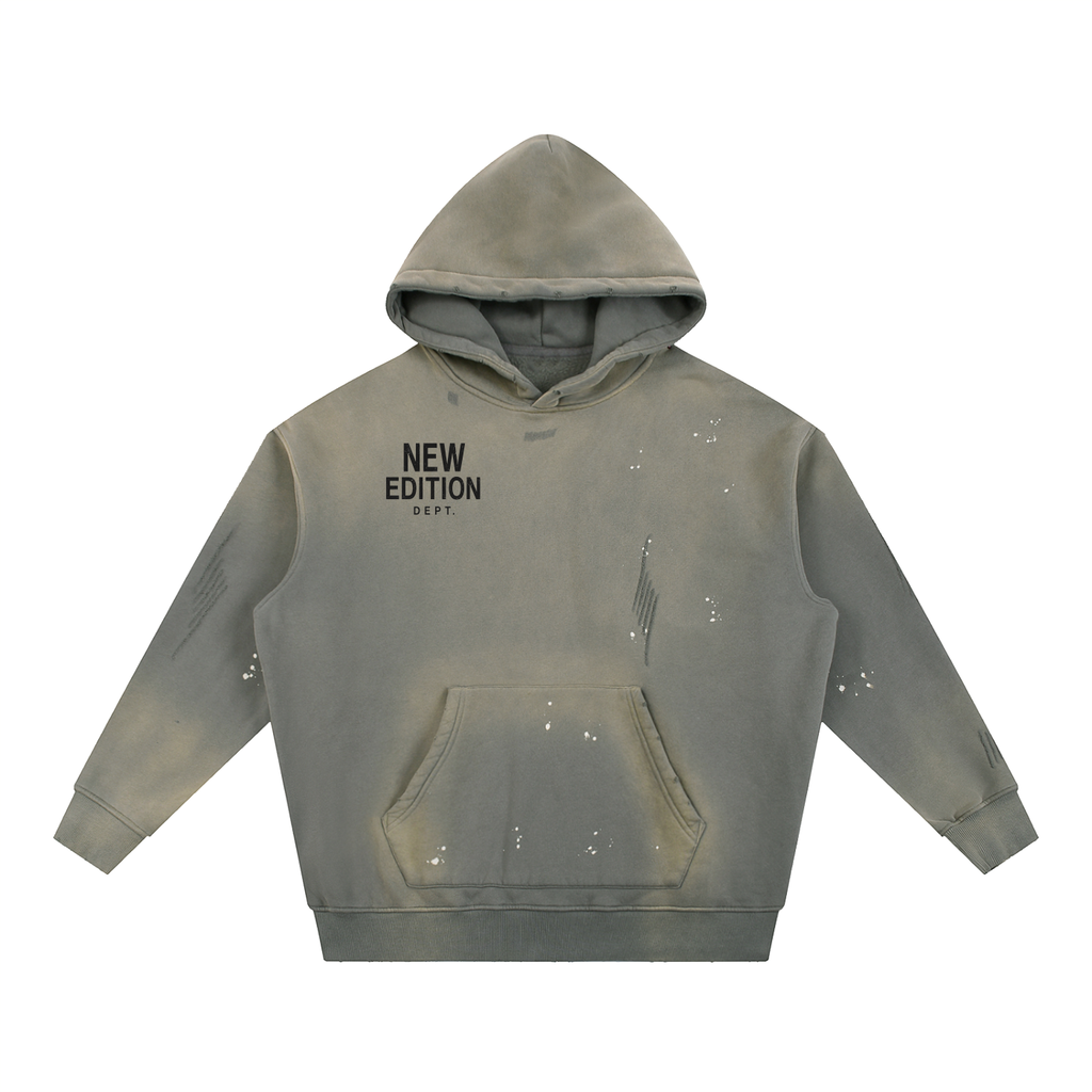 *New Edition* Brand Vintage Washed Frayed Fleece Hoodie